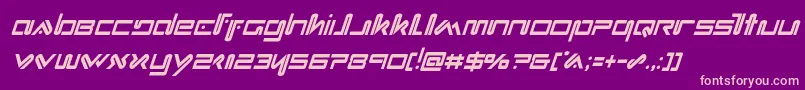 Xephyrcondital Font – Pink Fonts on Purple Background