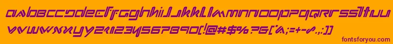 Xephyrcondital Font – Purple Fonts on Orange Background