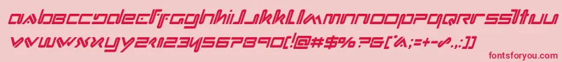 Xephyrcondital-Schriftart – Rote Schriften auf rosa Hintergrund