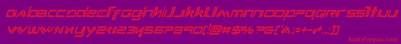 Xephyrcondital Font – Red Fonts on Purple Background