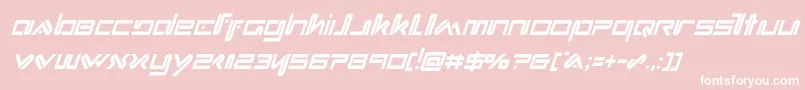 フォントXephyrcondital – ピンクの背景に白い文字
