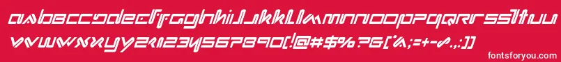 Xephyrcondital Font – White Fonts on Red Background