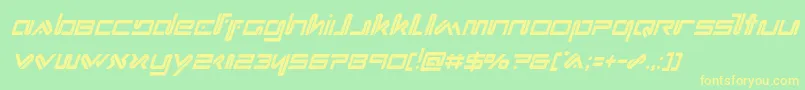 Xephyrcondital Font – Yellow Fonts on Green Background