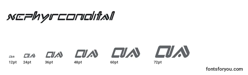 Xephyrcondital Font Sizes