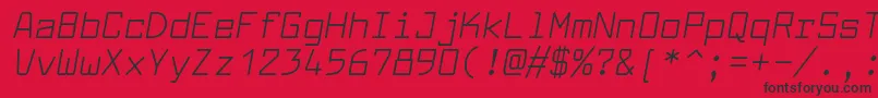 Шрифт LarabiefontrgItalic – чёрные шрифты на красном фоне