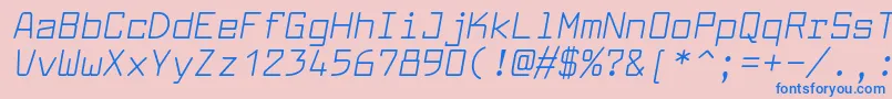 LarabiefontrgItalic Font – Blue Fonts on Pink Background