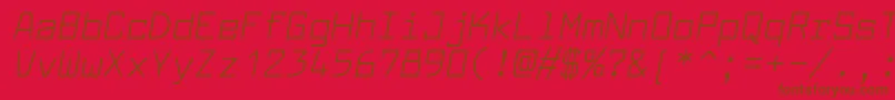 LarabiefontrgItalic Font – Brown Fonts on Red Background