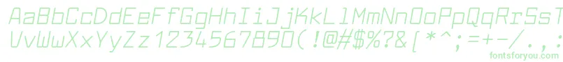 フォントLarabiefontrgItalic – 緑のフォント