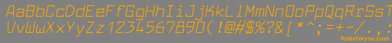 LarabiefontrgItalic Font – Orange Fonts on Gray Background