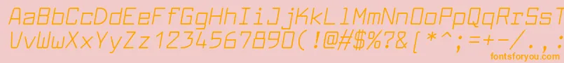 LarabiefontrgItalic Font – Orange Fonts on Pink Background