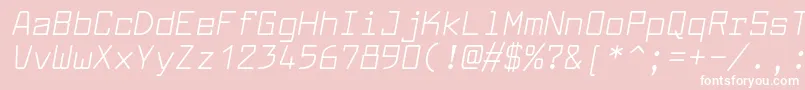 LarabiefontrgItalic Font – White Fonts on Pink Background