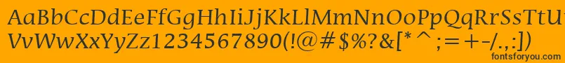 More about MiraraeBt Font MiraraeBt Font – Black Fonts on Orange Background