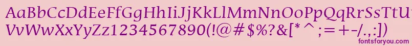 MiraraeBt Font – Purple Fonts on Pink Background