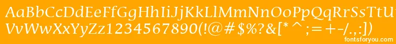 MiraraeBt Font – White Fonts on Orange Background