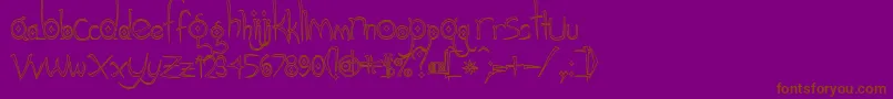 Gothichijinxhollow Font – Brown Fonts on Purple Background