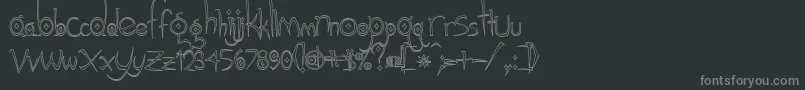Gothichijinxhollow-fontti – harmaat kirjasimet mustalla taustalla
