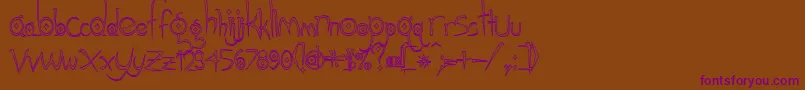 Gothichijinxhollow Font – Purple Fonts on Brown Background