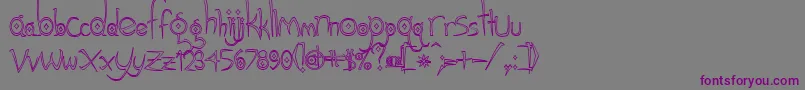 Gothichijinxhollow Font – Purple Fonts on Gray Background