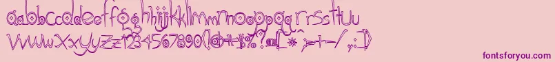 Gothichijinxhollow Font – Purple Fonts on Pink Background
