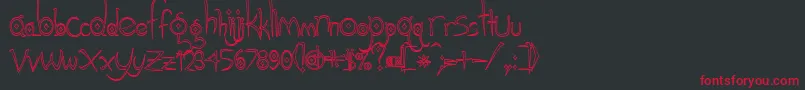 Gothichijinxhollow Font – Red Fonts on Black Background