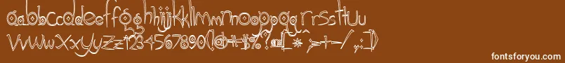 Gothichijinxhollow Font – White Fonts on Brown Background