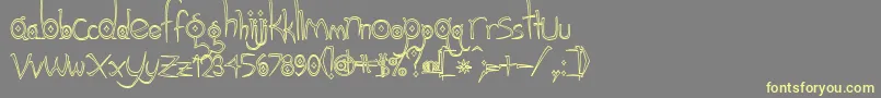 Gothichijinxhollow Font – Yellow Fonts on Gray Background