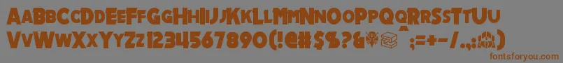 Mechalock Font – Brown Fonts on Gray Background