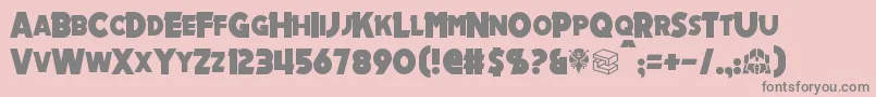 Mechalock Font – Gray Fonts on Pink Background