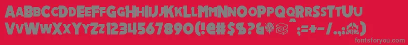 Mechalock Font – Gray Fonts on Red Background