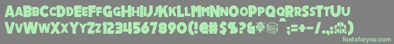 Mechalock Font – Green Fonts on Gray Background