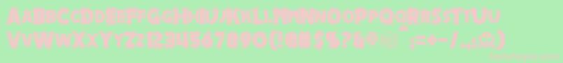 Mechalock Font – Pink Fonts on Green Background