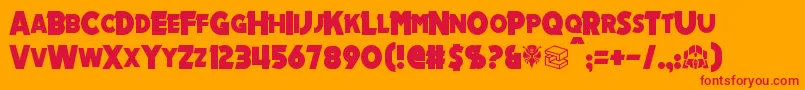 Mechalock Font – Red Fonts on Orange Background