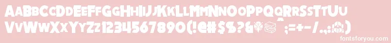Mechalock Font – White Fonts on Pink Background