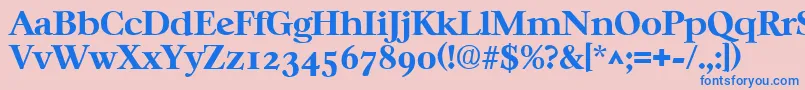 CasablancaBold Font – Blue Fonts on Pink Background