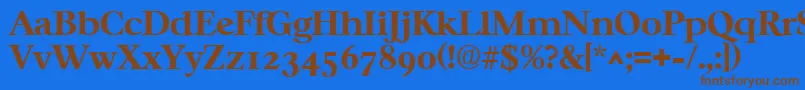 CasablancaBold Font – Brown Fonts on Blue Background