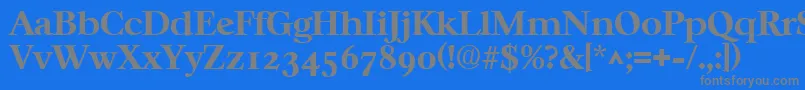 CasablancaBold-Schriftart – Graue Schriften auf blauem Hintergrund