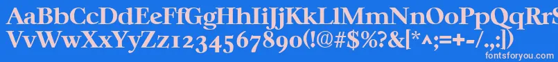 CasablancaBold Font – Pink Fonts on Blue Background