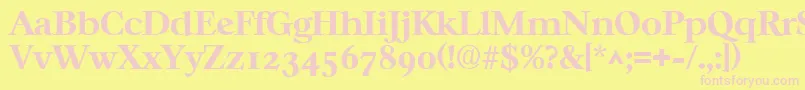 Шрифт CasablancaBold – розовые шрифты на жёлтом фоне