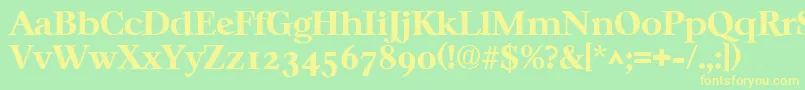 CasablancaBold Font – Yellow Fonts on Green Background