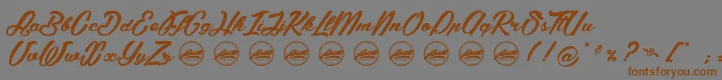 SummerFeverPersonaluseonly Font – Brown Fonts on Gray Background