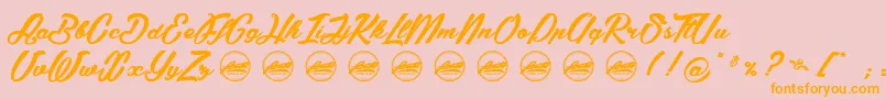 SummerFeverPersonaluseonly Font – Orange Fonts on Pink Background