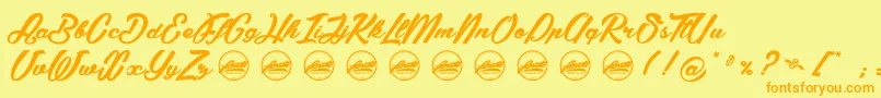 SummerFeverPersonaluseonly Font – Orange Fonts on Yellow Background