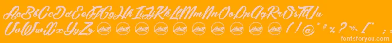 SummerFeverPersonaluseonly Font – Pink Fonts on Orange Background