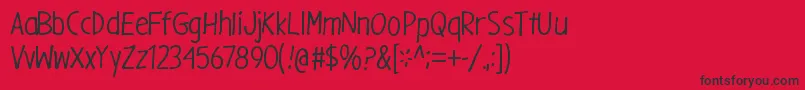 GargleCdRg Font – Black Fonts on Red Background