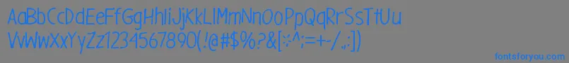 フォントGargleCdRg – 灰色の背景に青い文字