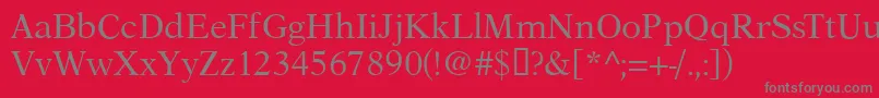 AustinRegular Font – Gray Fonts on Red Background