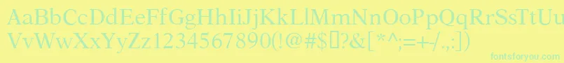 Police AustinRegular – polices vertes sur fond jaune