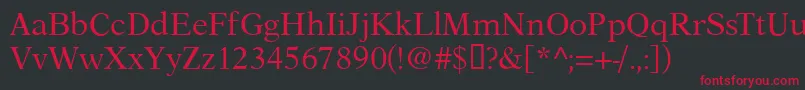 AustinRegular Font – Red Fonts on Black Background