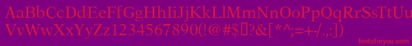 AustinRegular Font – Red Fonts on Purple Background