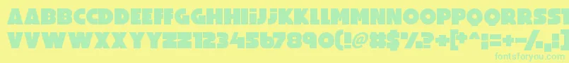 PerfectPrincess Font – Green Fonts on Yellow Background